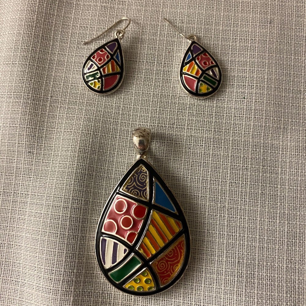 Necklace and Earrings set! (Pendant only-no chain)